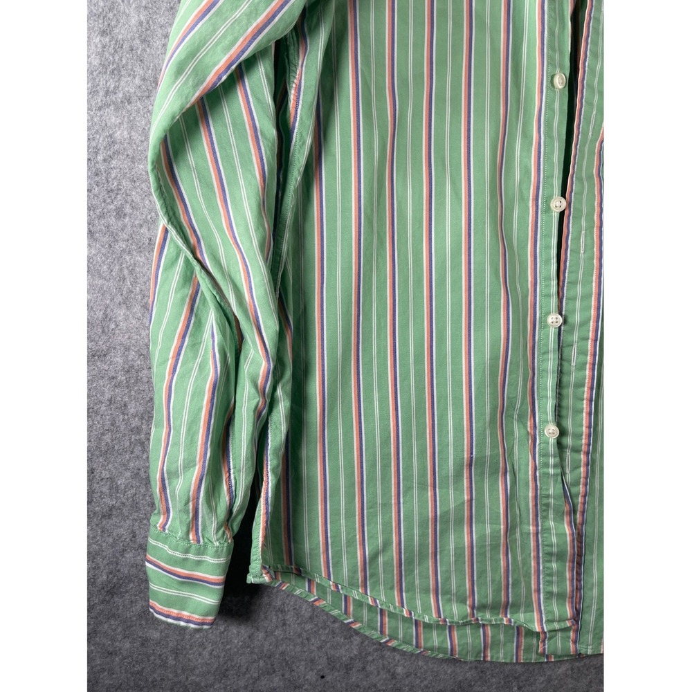 Ralph Lauren‎ Mens Green Striped Oxford Button Down Shirt Size M Long Sleeve - Picture 5 of 10